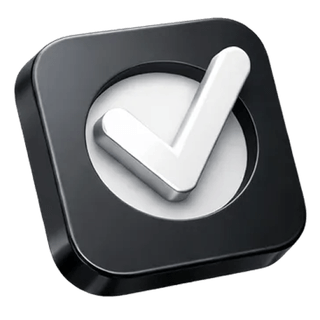3D confirmation tick icon on the Yieldovex about page